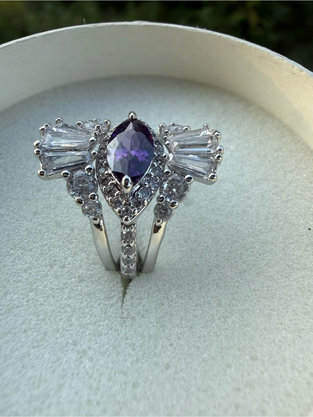 Bomb Party Ring Lymphoma Awareness Always A Warrior RBP6335 Size 5 New Amethyst